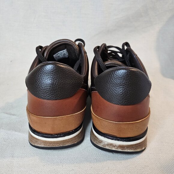 ZARA Men's Brown Leather Lace Up Trainers - Size 41 - Picture 4 of 7